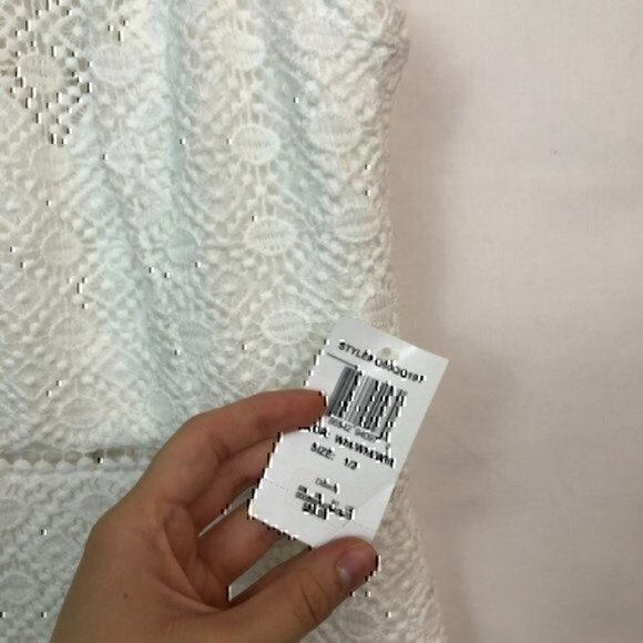 NEW NWT B DARLIN High Neck Lace Fit Flare Dress White Sleeveless Mini Party 1 2 - Picture 4 of 8